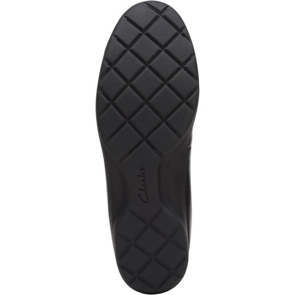 Clarks Womens Black Leather Closed Pointed Toe Meadow Opal Ballet Flat Shoes - Picture 9 of 9